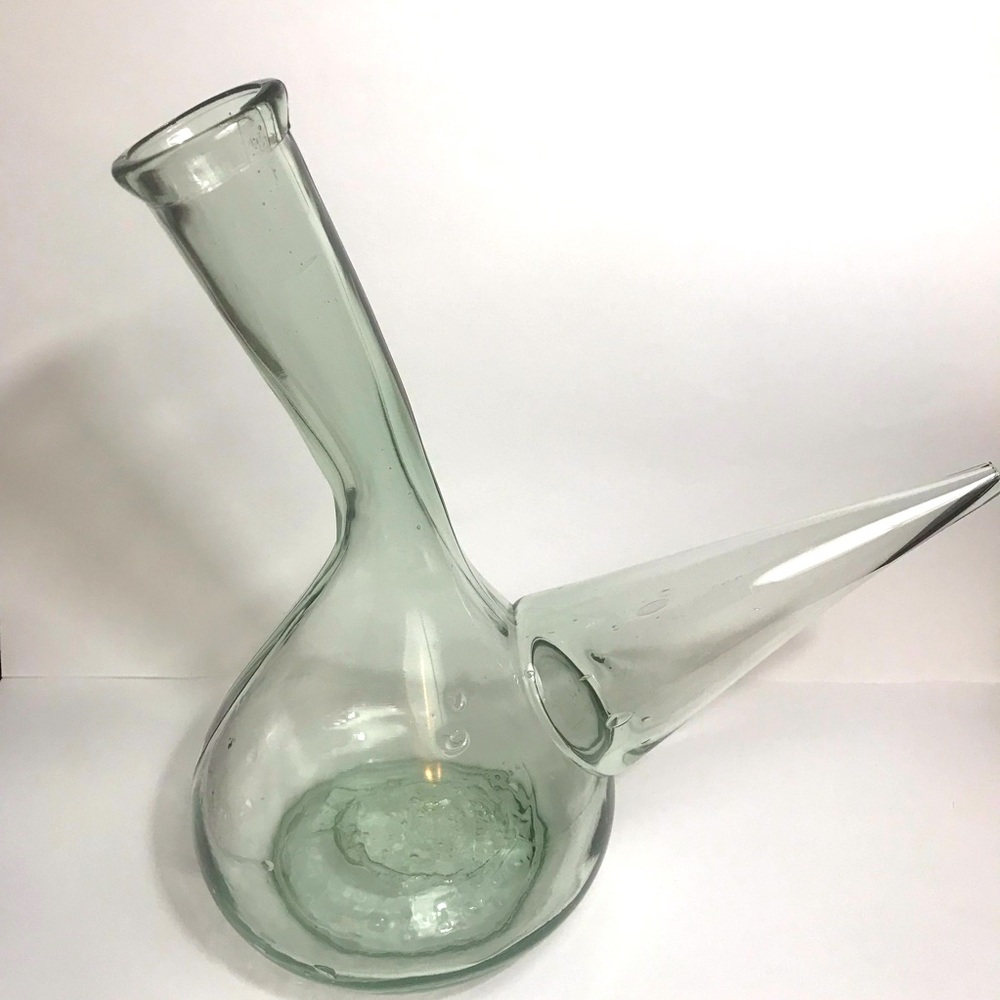 Decanter Wine Bottle Vintage Hand Blown Glass